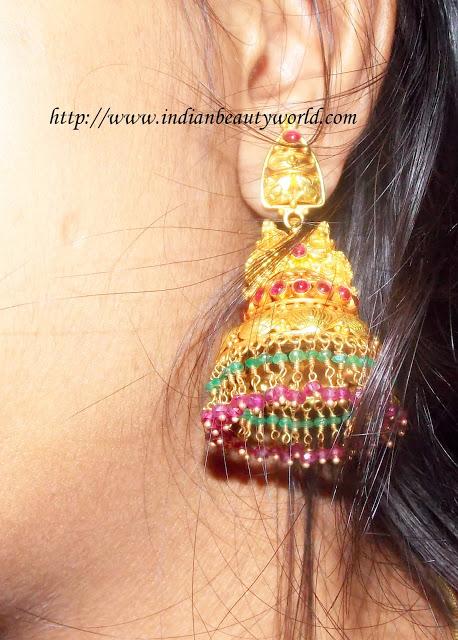 Gold Earrings From Malabar Gold -Loving Them :)