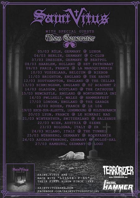 Mos Generator and Saint Vitus Announce European Tour Dates