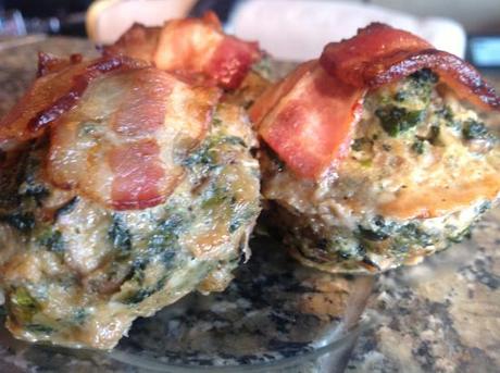 Spinach-Pork Meatloaf Muffins