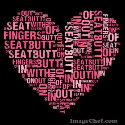 This is a word cloud of my Butt in Seat Poem, #1 for the day