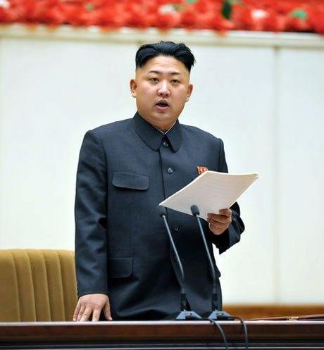 Kim Jong Un delivers the opening speech at the Fourth Meeting of Party Cell Secretaries in Pyongyang on 28 January 2013 (Photo: Rodong Sinmun)