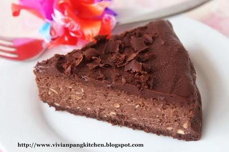 Chocolate Cheesecake with Chocolate Ganache(without Wipping Cream)