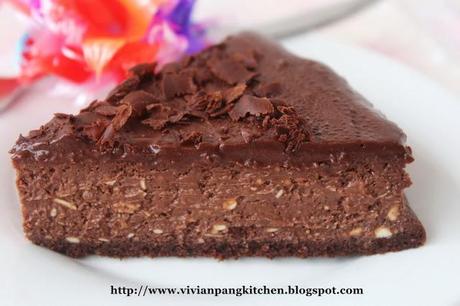 Chocolate Cheesecake with Chocolate Ganache(without Wipping Cream)