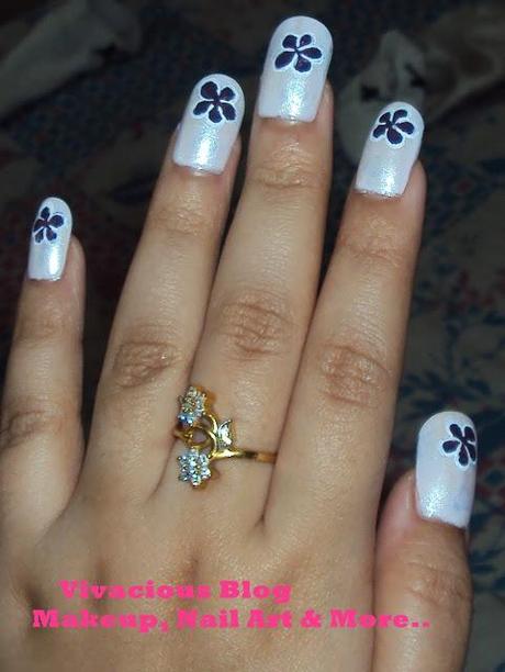 Purple Pink Flower Nail Art Purple Pink Flower Nail Art
