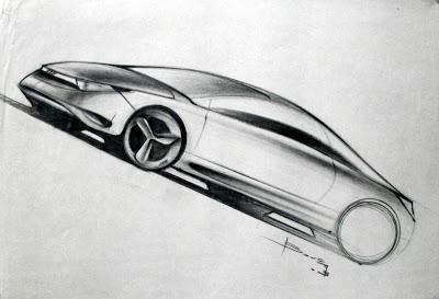 Coupé car sketch by Luciano Bove