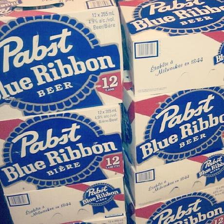 Pabst Blue Ribbon with Steak