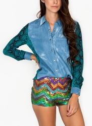 reptile accented chambray go jane The Roster  2013 MUST have Fashion Items