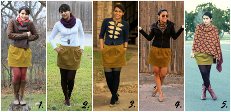 Shopping Ban Link Up + Five Ways to Wear a Corduroy Skirt
