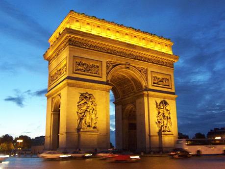 Arc de Triomphe at sunset - Paris - France