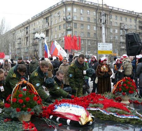 Volgograd, Russia: 2 February 2013: Memorial to the Battle of Stalingrad.