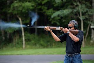 Obama Skeet Shooting at Camp David