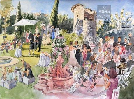 Make the most of your French wedding scenery… have a live painter!