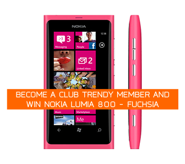 Noka Lumia 800 this February on Club Trendy