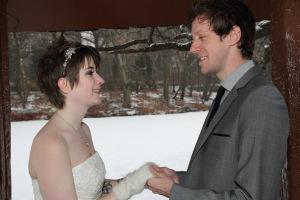 wagner cove central park winter wedding