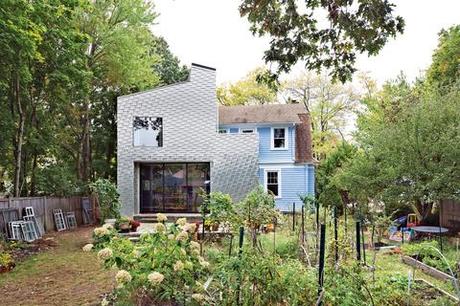 A Traditional Shingle-Clad Home in Connecticut Modern aluminum shingle-clad home