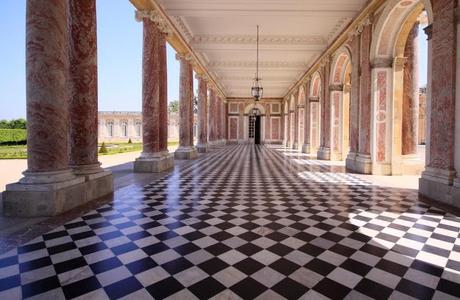 The Grand Trianon - black and white checkerboard floor - Versailles
