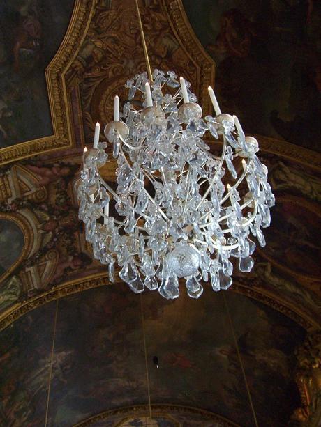 Hall of Mirrors - silver chandelier - Palace of Versailles - France