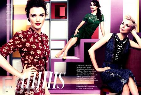 Rachel Weisz, Michelle Williams and Mila Kunis for InStyle US by Michelangelo Di Battista   2