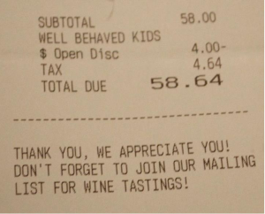 Anything that has words on it can used to make a human connection. Four dollars is a major discount, actually, for these nice kids doing what my kids are expected to do for free.