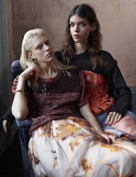 Meghan Collison and Juliana Schurig by Josh Olins Source for UK Vogue March 2013 2