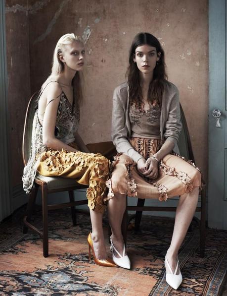 Meghan Collison and Juliana Schurig by Josh Olins Source for UK Vogue March 2013 8