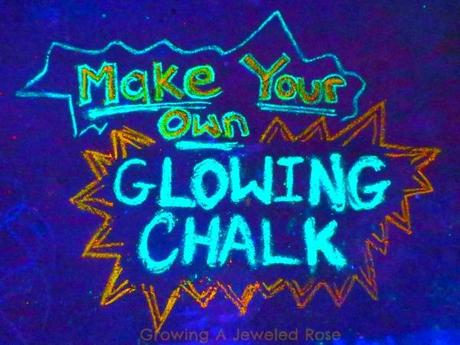 Make your own glowing chalk 00 photo Make your own glowing chalk 00 Glow in the Dark Chalk Lights up a Sleepover