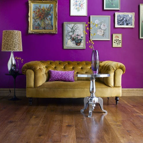 Bold Purple and Gold Room