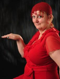Charmian Hughes on disgraced Chris Huhne – and Malcolm Hardee’s balls Charmian practices her Dance of the Seven Cardigans (photograph by Kerstin Diegel)