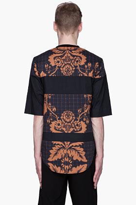 3.1 Phillip Lim Navy floral paneled oversize t-shirt ($295)...