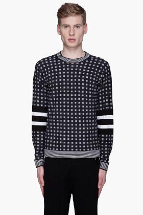 3.1 Phillip Lim Black and white merino wool sweater ($425) and...