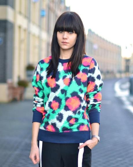 outfit kenzo bright leopard sweater colors