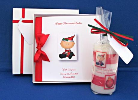 personalised baby's 1st Christmas card