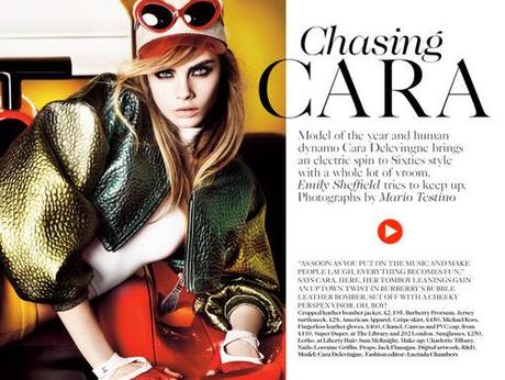Cara Delevingne for Vogue UK March 2013 in Chasing...
