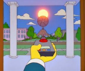 Mr. Montgomery Burns destroys blocks the sun