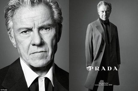 Harvey Keitel features in the new campaign wearing the brand's lightweight coats and shirts