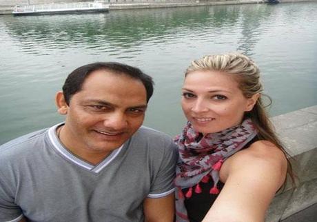 Mohammad Azharuddin with girlfriend