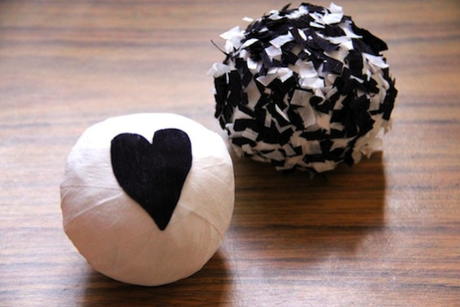 Will You be Mine? A DIY Valentine’s Day Round-Up DIY surprise balls.
