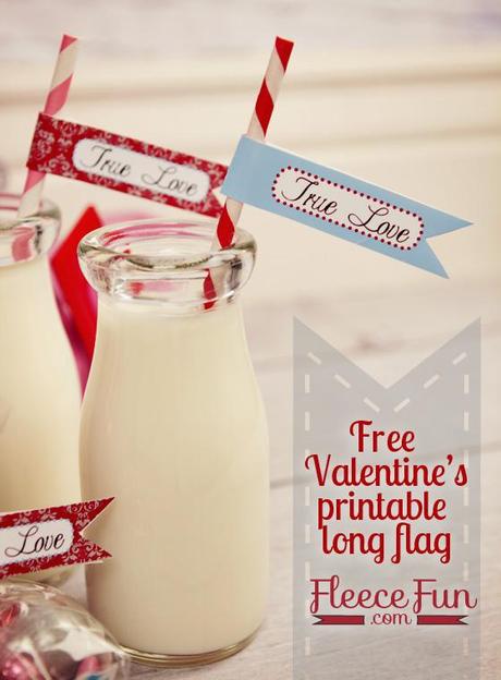 Free Printable Friday: Be Mine Valentine valentines long flag feature