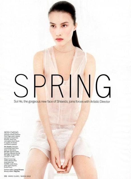 Sui He by Alex Cayley for Marie Claire US March 2013 Sui He by Alex Cayley for Marie Claire US March 2013