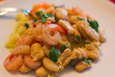 Shrimp with Butter Beans and Couscous (2 of 3)