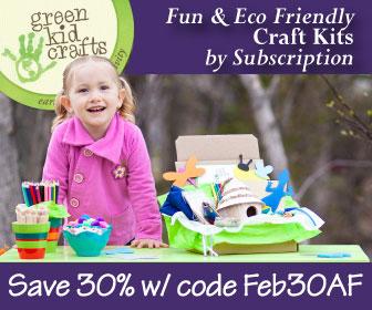 Save 30% on a new subscription to Green Kid Crafts' award winning craft kit program!