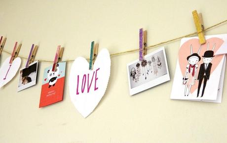 DIY valentines day garland