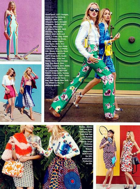 Anne Vyalitsyna and Jessica Hart for Harper's Bazaar US March issue by Tommy Ton 4