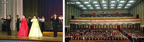 Performance by members of the General Federation of Trade Unions of Korea at the Central Workers' Hall in eat Pyongyang on 14 February 2013 to commemorate Kim Jong Il's birthday (Photos: KCNA)