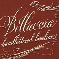 Belluccia cursive font by Debi Sementelli of Lettering Art Studio tree print, Belluccia calligraphy font, wedding font, cursive font, fancy font, script font, hand lettered font, top selling font, bargain font, cheap font, font for invitations, font for DIY Brides