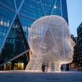 Times Square heart sculpture from hurricane Sandy debris jaumeplensa01