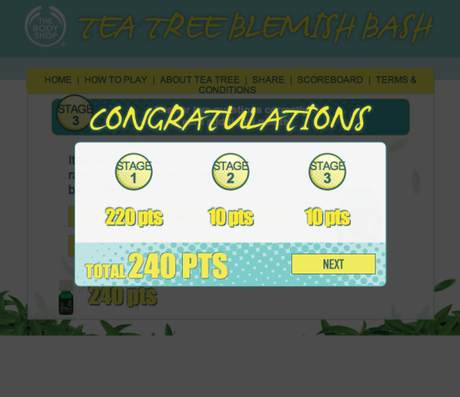 The Body Shop Blemish Bash game blemish bash 6