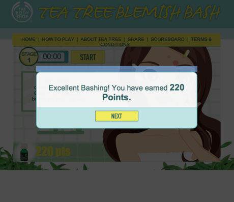 The Body Shop Blemish Bash game blemish bash 4