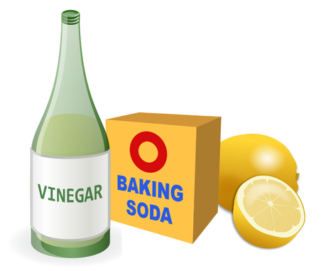 vingegar baking soda lemon