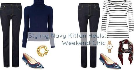 Ask Allie: Styling Navy and Oxblood Kitten Heels Ask Allie: Styling Navy and Oxblood Kitten Heels